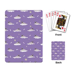 Pug Dog On A Cloud Playing Cards Single Design (rectangle) by SychEva