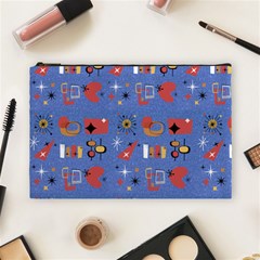 Blue 50s Cosmetic Bag (large) by NerdySparkleGoth