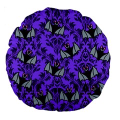 Halloween Friggin Bats Large 18  Premium Round Cushions by NerdySparkleGoth