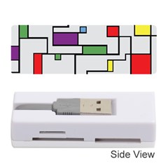 Colorful Rectangles Memory Card Reader (stick) by LalyLauraFLM