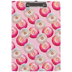 Pink And White Donuts A4 Clipboard by SychEva
