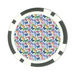Beautiful Bright Butterflies Are Flying Poker Chip Card Guard Front