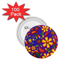 Gay Pride Rainbow Floral Paisley 1 75  Buttons (100 Pack)  by VernenInk