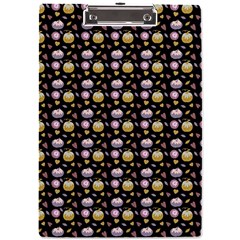 Shiny Pumpkins On Black Background A4 Clipboard by SychEva