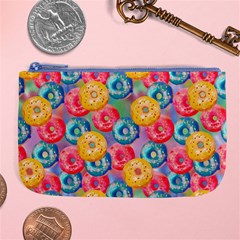 Multicolored Donuts Large Coin Purse by SychEva