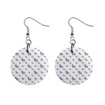 Grey Unicorn Sketchy Style Motif Drawing Pattern Mini Button Earrings Front
