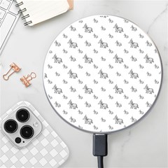 Grey Unicorn Sketchy Style Motif Drawing Pattern Wireless Charger by dflcprintsclothing