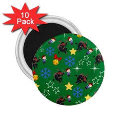 Krampus And Brat Green 2 25  Magnets (10 Pack)  by NerdySparkleGoth