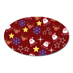 Santa Red Oval Magnet by NerdySparkleGoth