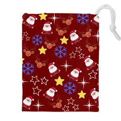 Santa Red Drawstring Pouch (5xl) by NerdySparkleGoth