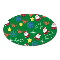 Santa Green Oval Magnet by NerdySparkleGoth