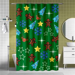 Gingy Green Shower Curtain 48  X 72  (small)  by NerdySparkleGoth