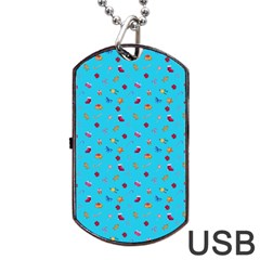 Christmas Elements For The Holiday Dog Tag Usb Flash (two Sides) by SychEva
