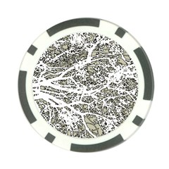 Linear Art Botanic Illustration Poker Chip Card Guard (10 Pack) by dflcprintsclothing