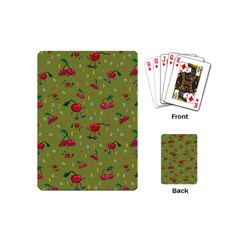 Red Cherries Athletes Playing Cards Single Design (mini) by SychEva