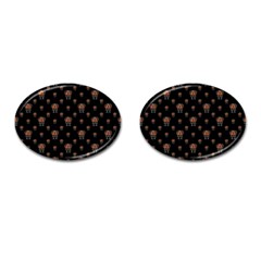 Funny Ugly Bird Drawing Print Pattern Cufflinks (oval) by dflcprintsclothing