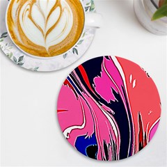 Painted Marble Uv Print Round Tile Coaster by 3cl3ctix