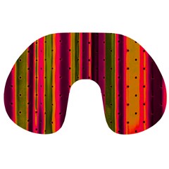 Warped Stripy Dots Travel Neck Pillow by essentialimage365