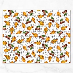 Oak Leaves And Acorns Rectangular Jigsaw Puzzl by SychEva