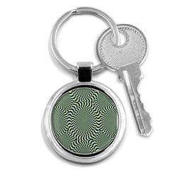 Illusion Waves Pattern Key Chain (round) by Sparkle