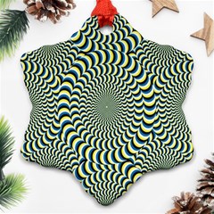 Illusion Waves Pattern Ornament (snowflake) by Sparkle