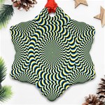 Illusion Waves Pattern Ornament (Snowflake) Front