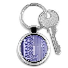 Illusion Waves Pattern Key Chain (round) by Sparkle