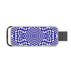 Illusion Waves Pattern Portable Usb Flash (two Sides) by Sparkle