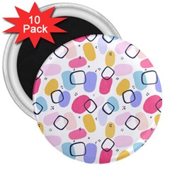 Abstract Multicolored Shapes 3  Magnets (10 Pack)  by SychEva