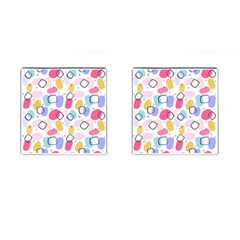 Abstract Multicolored Shapes Cufflinks (square) by SychEva