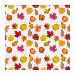 Watercolor Autumn Leaves Medium Glasses Cloth by SychEva