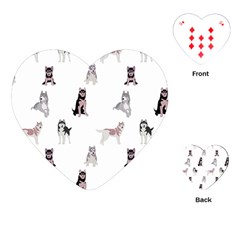 Husky Dogs With Sparkles Playing Cards Single Design (heart) by SychEva