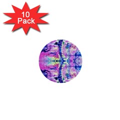 Waves Repeats V 1  Mini Buttons (10 Pack)  by kaleidomarblingart