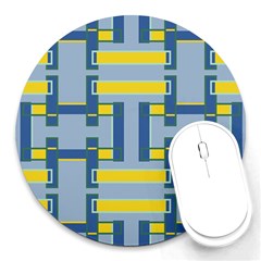 Abstract Pattern Geometric Backgrounds   Round Mousepads by Eskimos
