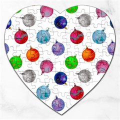 Christmas Balls Jigsaw Puzzle (heart) by SychEva