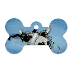 Christmas Cat Dog Tag Bone (one Side) by Blueketchupshop