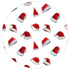 Red Christmas Hats Round Trivet by SychEva