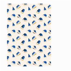 Blue Christmas Hats Large Garden Flag (two Sides) by SychEva