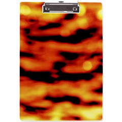 Red  Waves Abstract Series No5 A4 Clipboard by DimitriosArt
