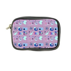 50s Diner Print Pink Coin Purse by NerdySparkleGoth