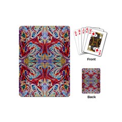 Red Feathers Playing Cards Single Design (mini) by kaleidomarblingart