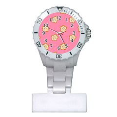 Cookies Pattern Pink Plastic Nurses Watch by Littlebird