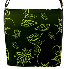 Folk Flowers Print Floral Pattern Ethnic Art Flap Closure Messenger Bag (s) by Eskimos
