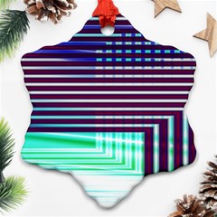 Gradient Snowflake Ornament (two Sides) by Sparkle
