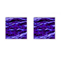 Purple  Waves Abstract Series No2 Cufflinks (square) by DimitriosArt