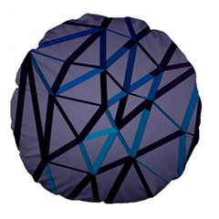 3d Lovely Geo Lines 2 Large 18  Premium Flano Round Cushions by Uniqued