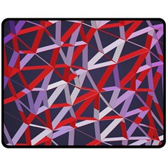 3d Lovely Geo Lines Vii Fleece Blanket (medium)  by Uniqued