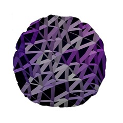 3d Lovely Geo Lines  Iv Standard 15  Premium Flano Round Cushions by Uniqued