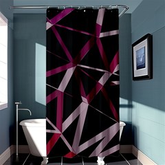 3d Lovely Geo Lines Iii Shower Curtain 36  X 72  (stall)  by Uniqued