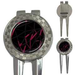 3d Lovely Geo Lines Viii 3-in-1 Golf Divots by Uniqued